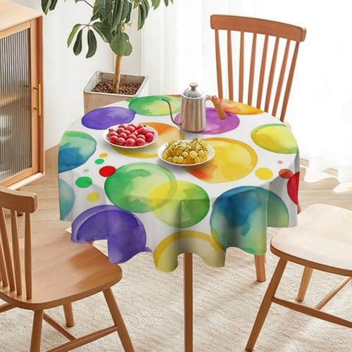 Nappe ronde imperméable 152x152 cm lavable en machine pour mariage