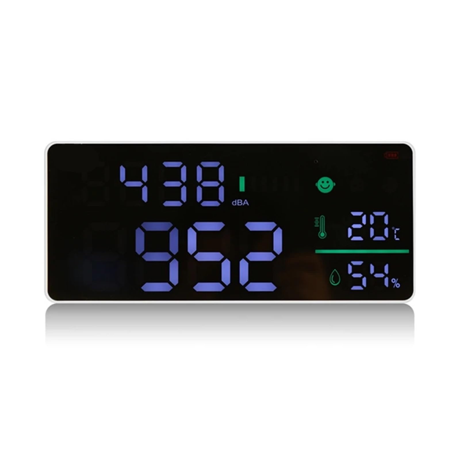 Medidor de turbidez, Sonómetro digital recargable con rango de medición decibelios ruido 1 a 95 dBA y reloj pantalla grande for montaje en pared,para la detección de la calidad del agua