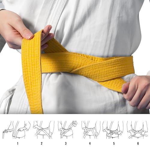 Dxm Sports Bjj Jiu Jitsu Belt - Taekwondo Karate Belt - Martial Arts Uniform Ranking Judo Belt Double Stitched For Kids Adult thumb #5