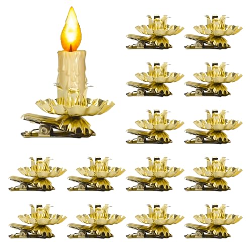 RobLuX 20 Stück Baumkerzenhalter Clip Weihnachtsbaum Kerzenhalter...