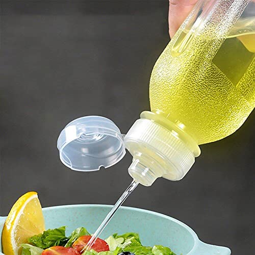 vepoty Plastic Squeeze Bottle 2pcs 500ml Refillable Clear Condiment Squeeze Bottle Seasoning Dispenser Bottle for Oil Honey - Image 8
