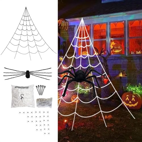 Décor Toile d'Araignée extensible pour jardin et maison d'Halloween