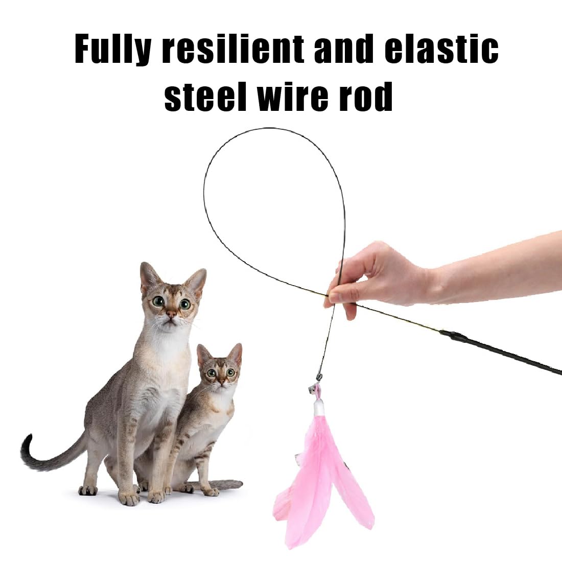 Gioco Per Gatti Con Ventosa - 7 Pezzi Interattivi Con Piume E Campanelli - Foto 4