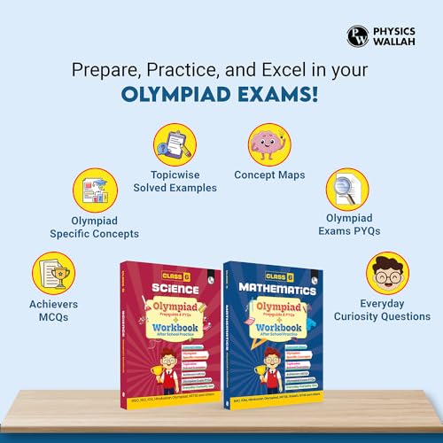 Image of PW Olympiad Plus Workbook For Class 6 Science and Mathematics Prepguide & PYQs Combo Set of 2 Books | NSO, ISO, iOS, Hindustan Olympiad, NSTSE, IMO, iOM, SEAMO, ISTSE and Others