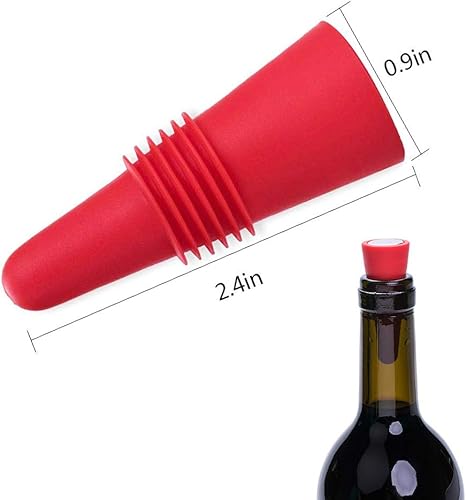 Miniatura 6 de Juego de 7 accesorios de vino para regalo de Navidad botella de vino botella de cerveza Decoración: damas/bolsas de espiga con cuello de piel