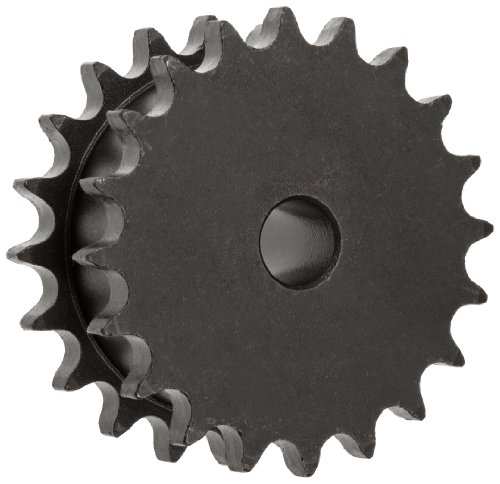 Martin Roller Chain Sprocket, Reboreable, Type A Hub, Double Single Strand, 40 Chain Size, 0.5