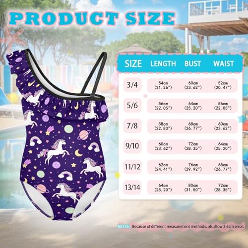 Girls Swimsuit 3-14Y One-Piece Ruffled Halter Swimwear with Adjustable Straps Quick-Dry Hawaiian Beach Pool Outfits4
