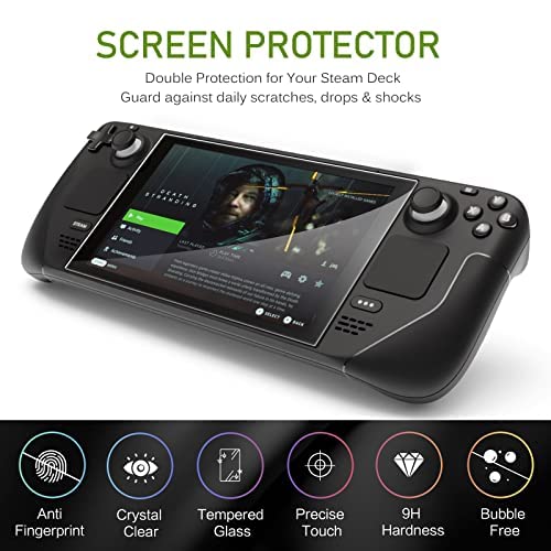 Ivoler MPA-3SP-00537 [3-Pack] Screen Protector Tempered Glass For Steam Deck 7''2022[New Version],Ivoler Transparent Hd Clear Anti-Scratch Screen Protector Compatible thumb #1