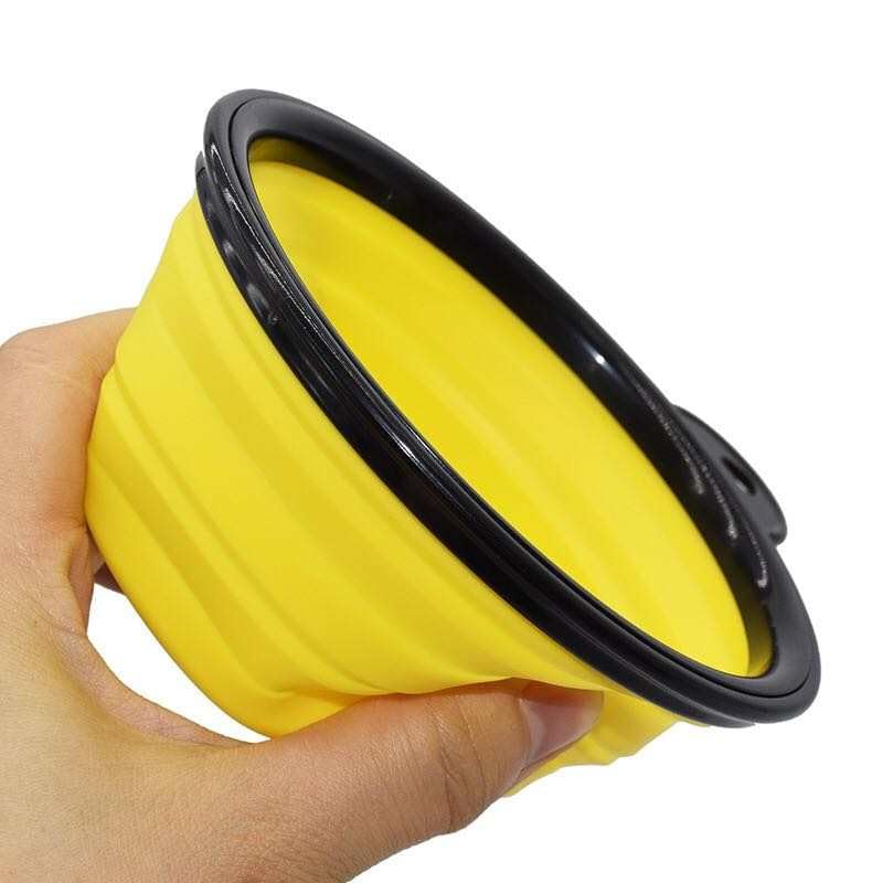 eVendis Set of 4 Foldable Portable Retractable Collapsible Water Bowl Transport Accessories Toiletry Camping Basin Bowl Fruit Bowl Dish Dog Cat Water Bottle - Image 4