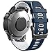 ANCOOL Compatible with Fenix 7S Band Two-Tone Soft Watch Band Replacement for Fenix 5S/Fenix 5S Plus/Fenix 6S/Fenix 7S/Fenix 6S Pro Smartwatches (Dark Blue-White)