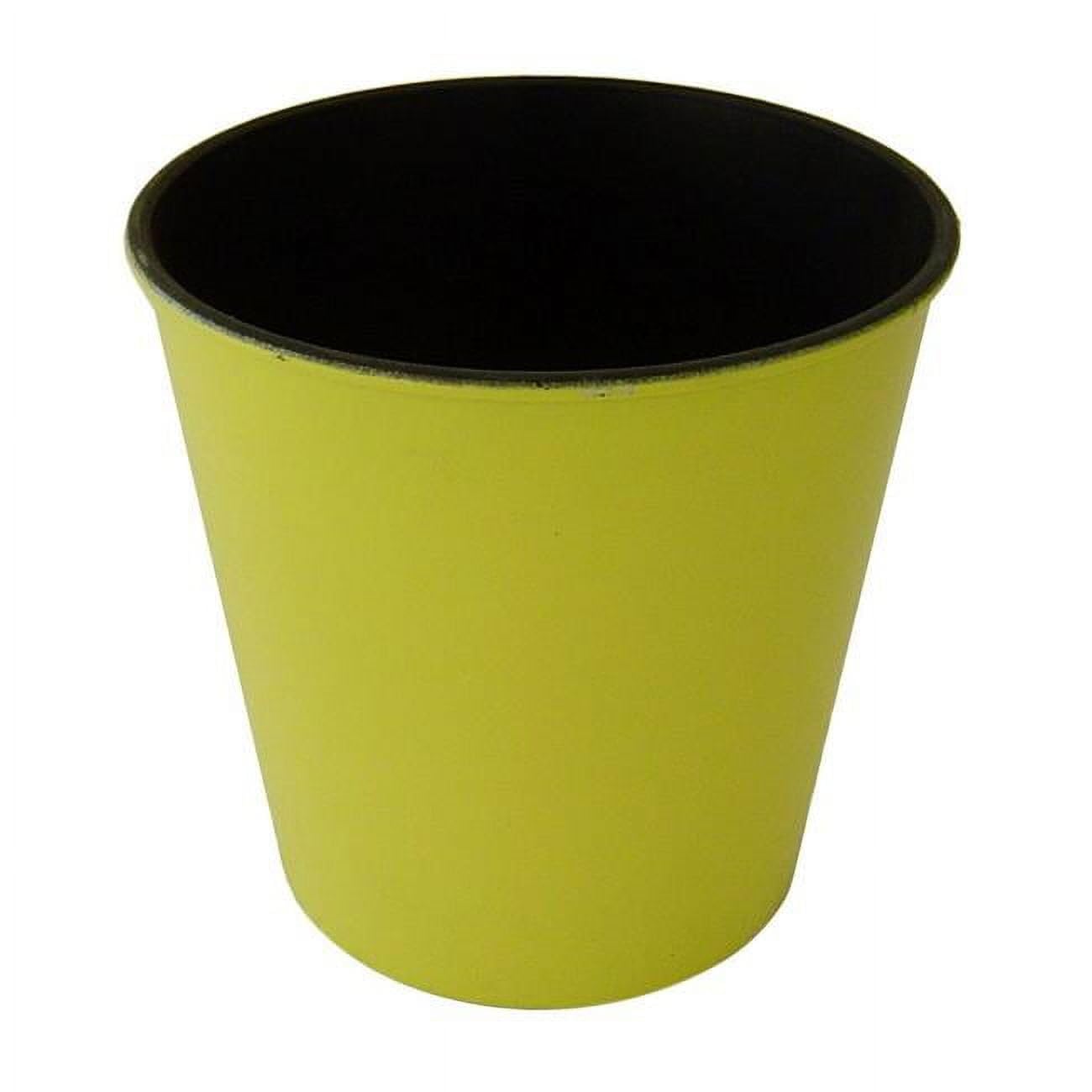 5.25 in. Round Tapered Recycled Plastic Planter Yellow