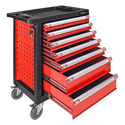 DEMA Werkstattwagen Werkzeugwagen Schubladenwagen Carlos gefüllt mit Werkzeug Handwerkzeug 260-tlg. – Bild 5