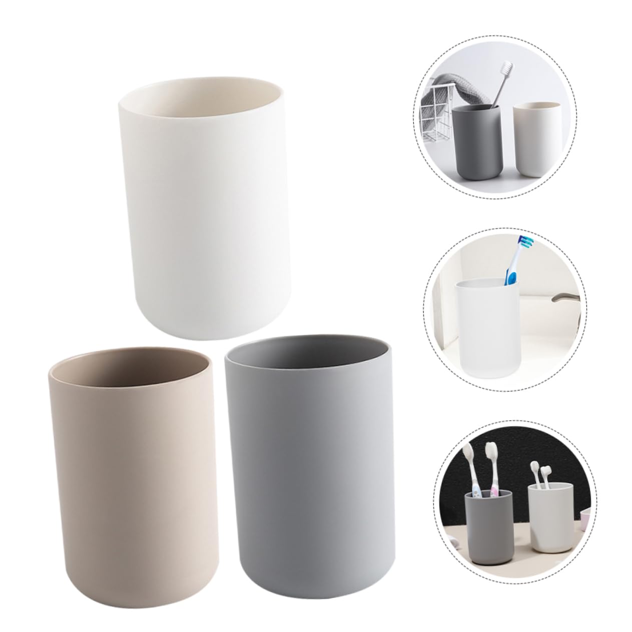 12pezzi Tazze da Lavaggio per Spazzolino Resistente Elegante per Bagno e Viaggi Antigoccia e Durature