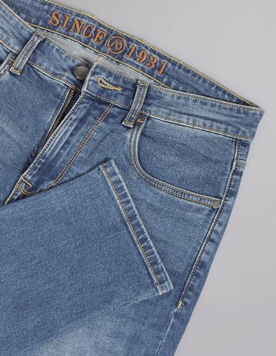 Image of Arvind AD Blue Mid Rise Skinny Fit Jeans