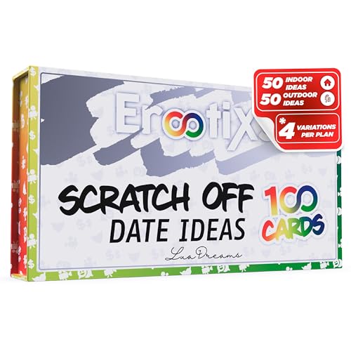 Scratch Off Card Game Couples 100 Cards 400 Variations Romantic Date Night Indoor Outdoor Fun Challenges Unique Experiences Gifts Anniversary Wedding Adults Party Activities Relationship Booster
