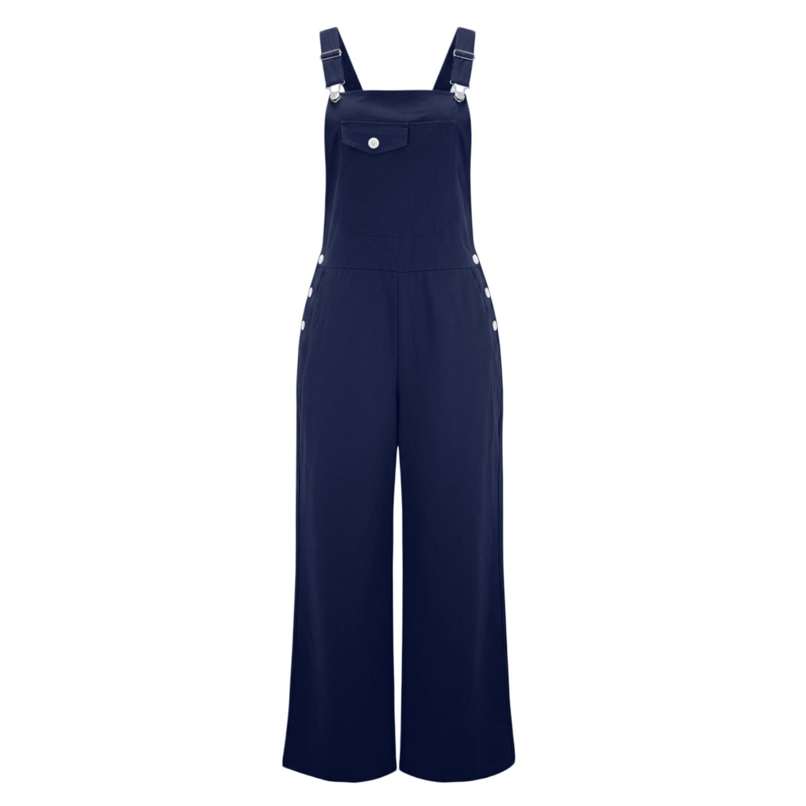 Salopette estive da donna, lunga, da lavoro, in cotone, oversize