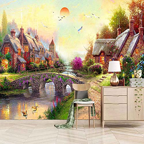Papier peint panoramique 3D toile auto-adhésif grand format - 2