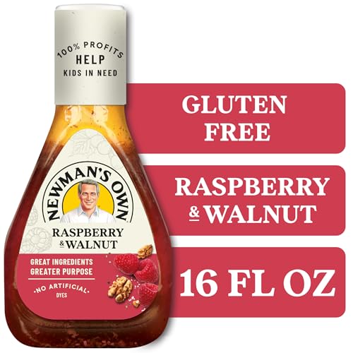 Image of Newman's Own Salad Dressing, Light Raspberry & Walnut, 16 oz