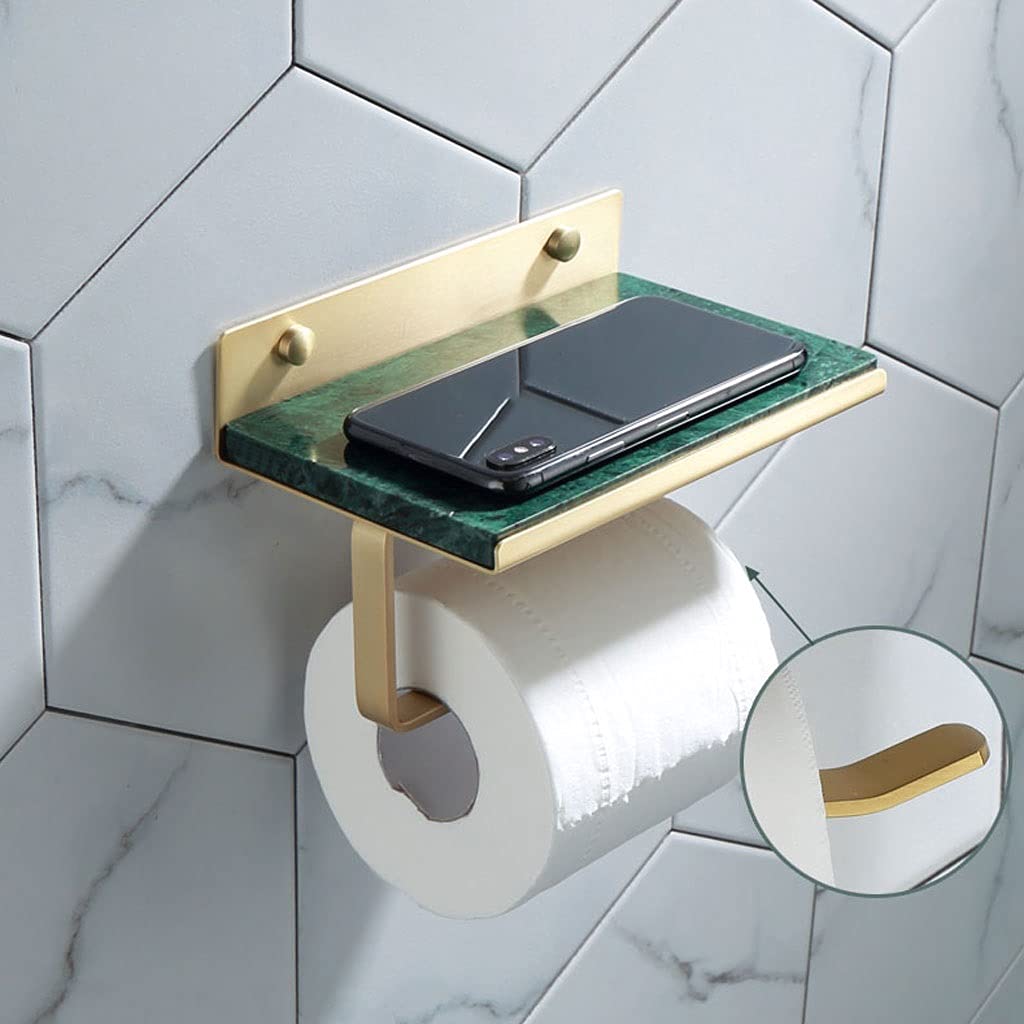 Papel Higiénico Soporte de Papel higiénico con Estante Espacioso, Soporte Rollo Inodoro Tejido montado en la Pared, Colgador baño Portarrollos Bano(A)