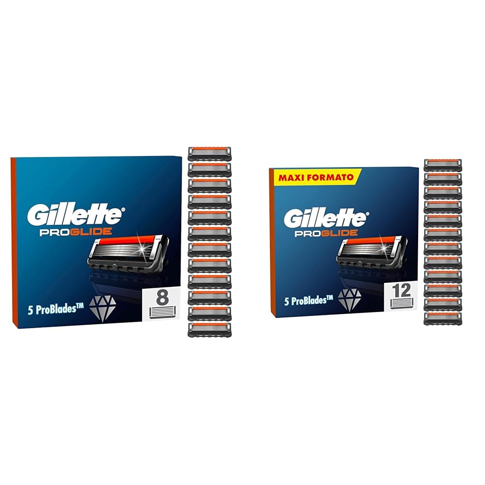 Gillette Proglide 20 Lamette Di Ricambio Per Rasoio Con Doppia Lubrificazione Prima E Dopo Le Lame E Lubrificazione EverGlide Per Una Profondità E Un Comfort Incredibili