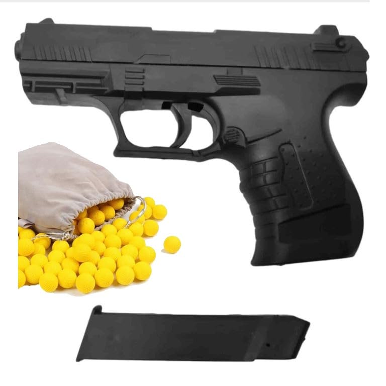 Mini Toys for Birthday Soft Bullets Pistol Boy Bullet Play Gun with 50 Pcs Darts, Education Toy Model for6, 7, 8, 9+ Kid (Black) Kids Toy Gun with Jump Ejectinging Magazine (B0D9QM28MV) Amazon Price History, Amazon Price Tracker