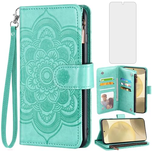 Étui fleur Galaxy S24 5G avec porte-carte pour vos sorties