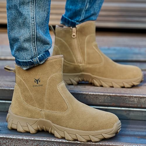 Image of Nutropa Welding Work Boots for Men Composite Toe Safety Boots Non Slip Steel Toe Work Shoes Lightweight Construction Welder Boots