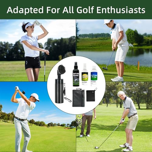 Golf Club Care Kit - Clean, Polish and Restore Irons, Drivers, Putters -Remove Rust, Scratches & Restore Tackiness | Includes Golf Club Cleaner, Polish, Grip Cleaner, Magnetic Towel & Golf Club Brush - Image 7