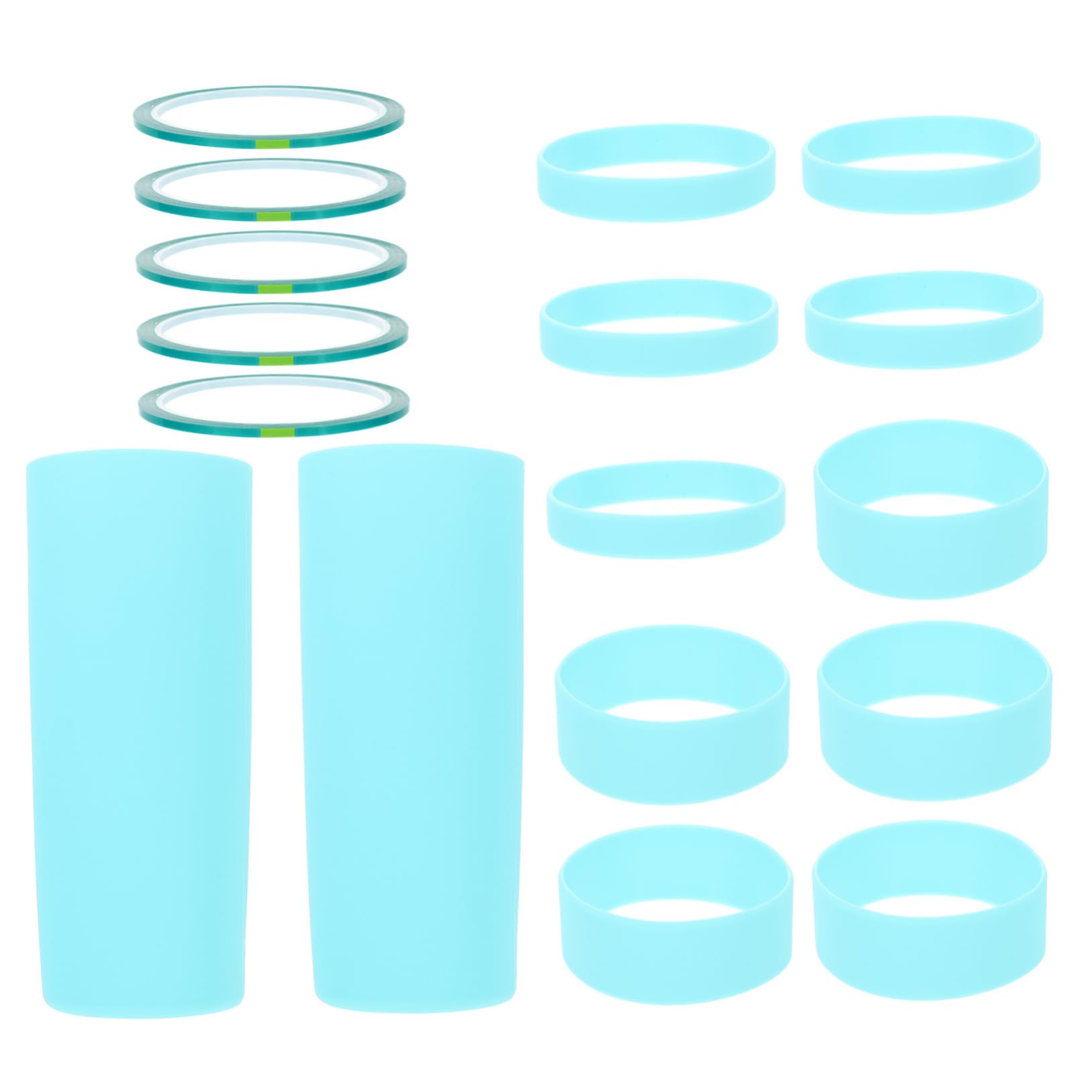 Operitacx Professional Silicone Band Heat Resistant Bottle Sleeve 20oz Sublimation Sleeves Elastic for Cups Bottles
