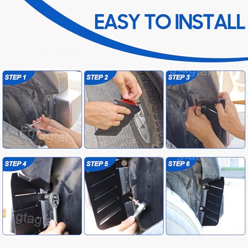 Image of Front Wheel Eyebrow Mud Flaps Compatible with Toyota FJ Cruiser 2007-2021, Aluminum Car Front Wheel Eyebrow Gap Splash Guards Mudguards Protection Accessories, 2PCS