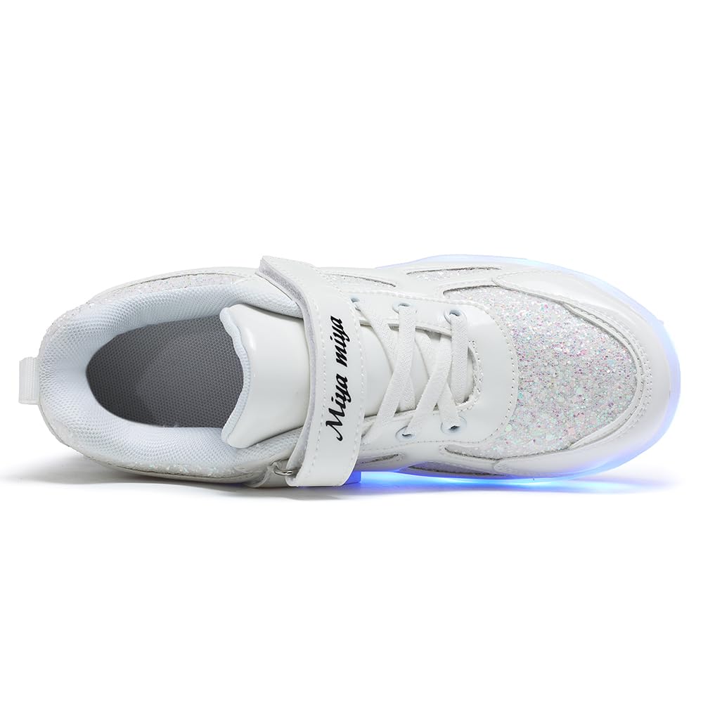LED Chaussures à roulettes de Skateboard USB Rechargeable 7 Couleurs Clignotantes Chaussure avec Rouleau Multisports Outdoor Gymnastique Sneaker Automatiques Rétractables Enfant Baskets Mode