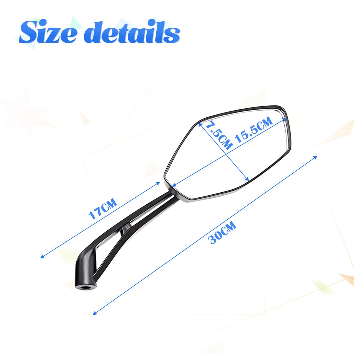 Specchietti Retrovisori Universali Specchietto Retrovisore Universale Per Moto - Antiriflesso, Regolabile, Per Ciclomotori E Bici Specchietto Moto Universale