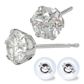 セット価格ＰＴ天然ダイヤモンドピアス 計０．８ｃｔ Amazon | 【鑑定書付き】 天然 ダイヤピアス 計0.8ct プラチナ D