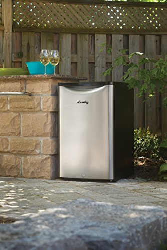 Danby DAR044A6BSLDBO 4.4 Cu.Ft. Outdoor Mini Fridge, Ipx4-Rated Stainless Steel Look All Refrigerator thumb #1