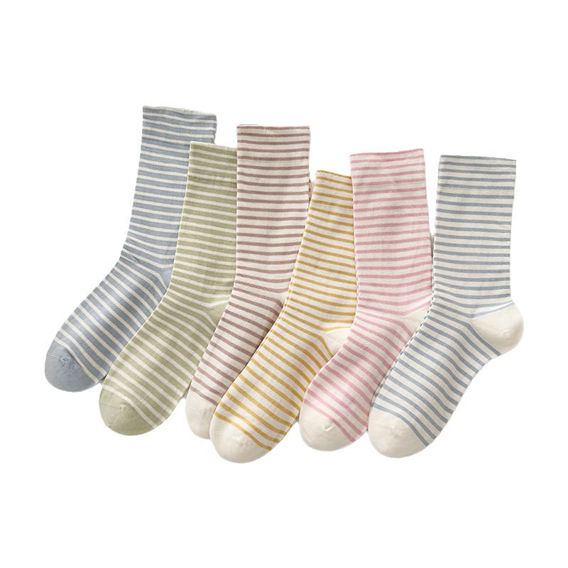 Image of Kelabia 6 Pair Cute Cotton Socks Kawaii Bear Ankle Preppy Ruffle Socks for Women Japanese Fall Vintage Crew Socks