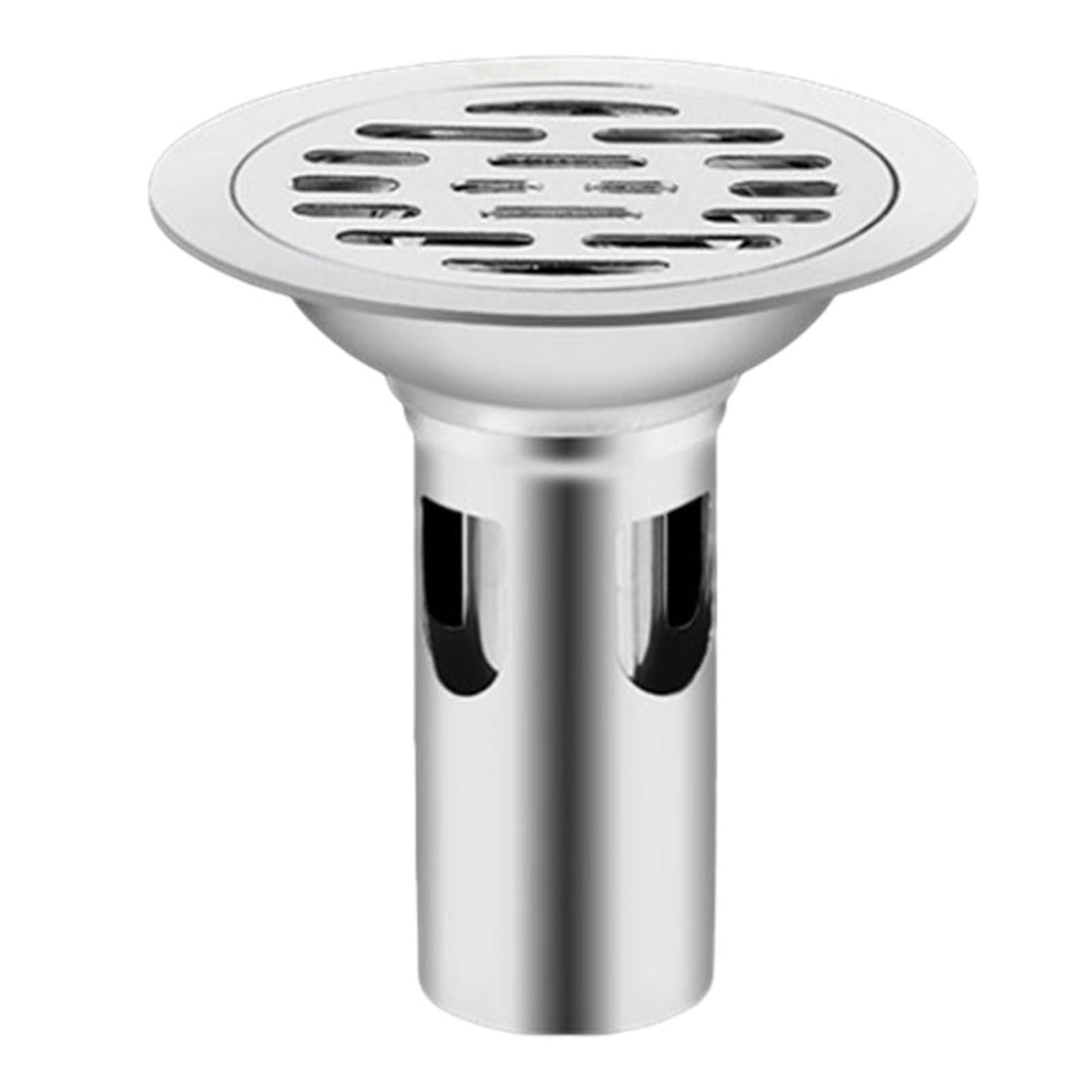 Floor Drain Floor Drains Stainless Steel Drainer Shower Strainer Cover 10cm For Kitchen Hotel Bathroom(Single (long))