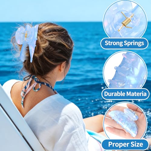 8 Piezas Grandes Pinzas Acrílicas para Cabello miniatura 4