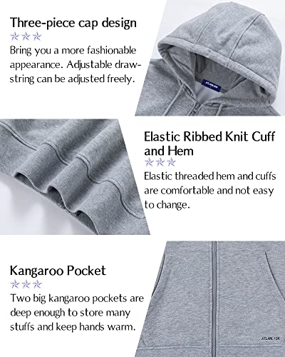 Men's Zip Up Hoodies Soft Brushed Fleece Hooded Sweatshirts Athletic Hoodies for Men S-3XL4