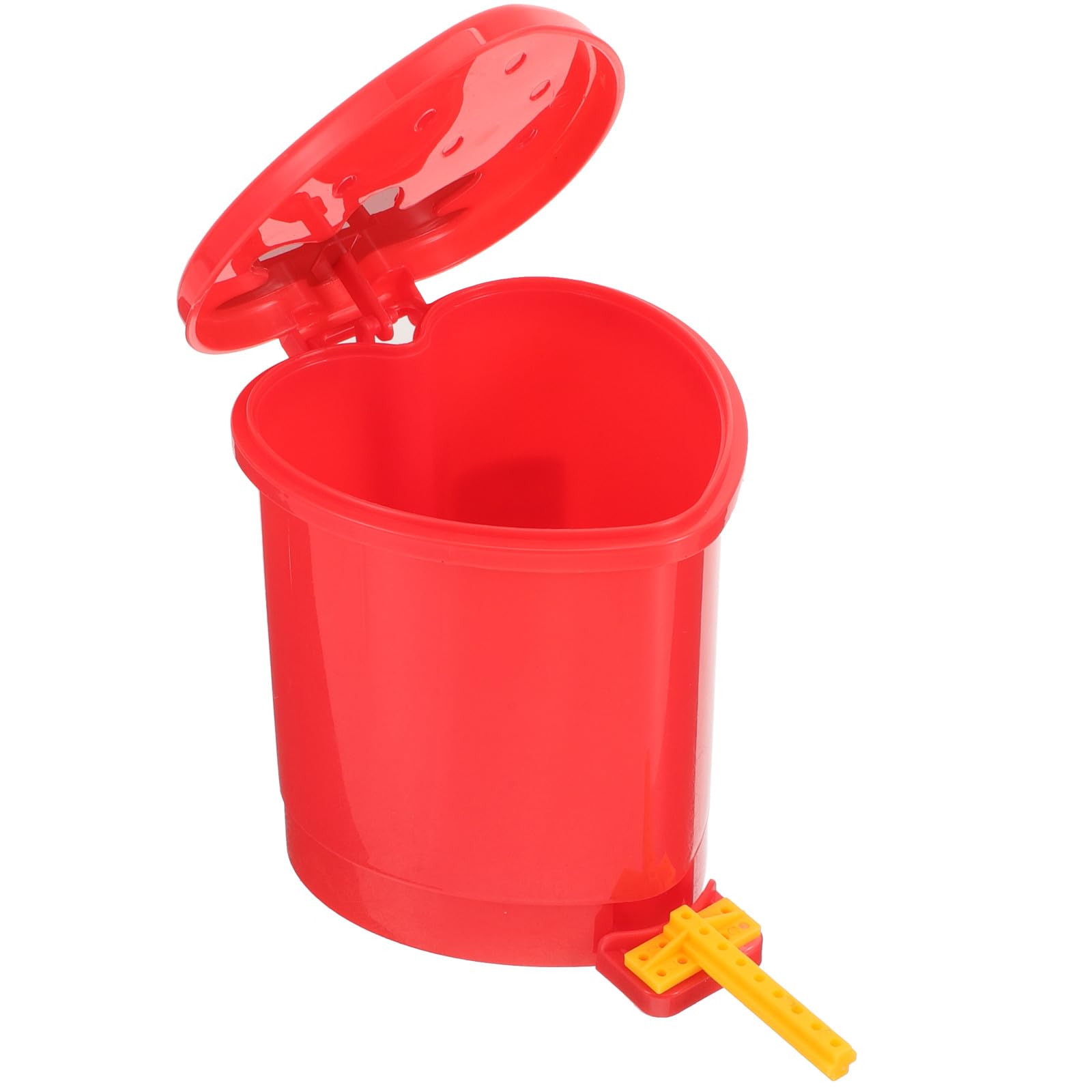 NOLITOY Strawberry Desktop Trash Can Mini Garbage Bin with Lid Cute Cartoon Shaped Plastic Tabletop Wastebasket for Office