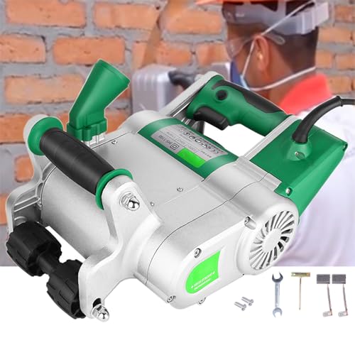 Chaser eléctrico de pared de 1100 W, potente máquina de corte de ranuras para ladrillo, cemento y arena, operaciones sin polvo, diseño portátil con caja de transporte, 35 mm