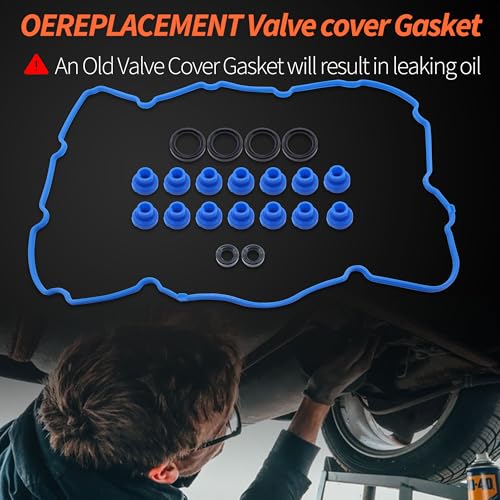 Image of HiSport Engine Valve Cover Gasket Set - Compatible with Ford Mustang 2011-2017 F-150 2011-2014 5.0L - Replace VS50811R
