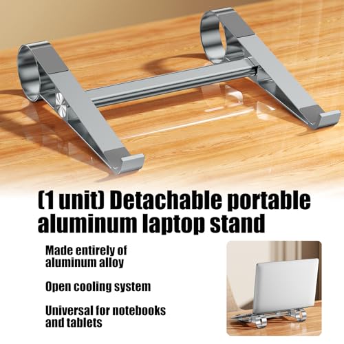 Soporte portátil de escritorio pequeño de aluminio miniatura 4