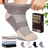 Best Men's Socks for Neuropathy: Top Picks 12 NOLUNT Diabetic Socks for Men,4 Pairs Ankle Diabetic Neuropathy Socks for Men 9-11 10-13(Dark Blue+White+Coffee+Black-Large)