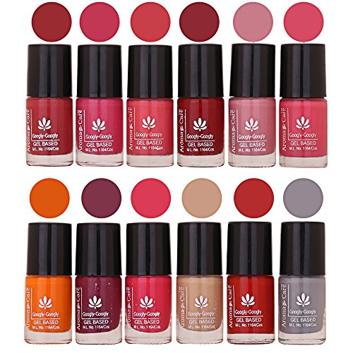 Aromacare Nail Lacquers, Glossy Finish, 72 Ml, Assorted(Set Of 12)