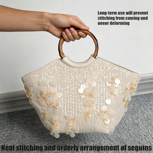 Bolso Tote Resort con Lentejuelas para Mujer miniatura 6