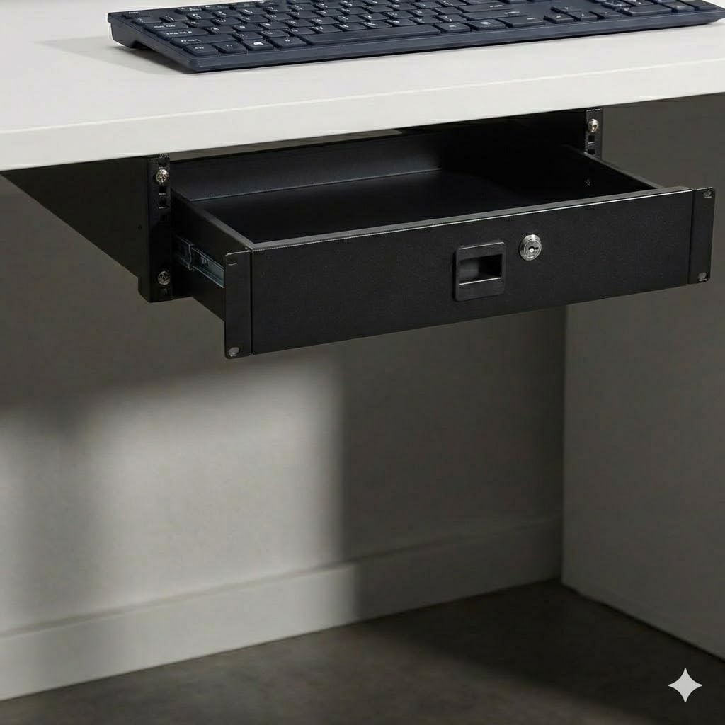 Infitronic Uchwyt ścienny 6HE i uchwyt pod stół pionowy – Heavy Duty, stalowy uchwyt do serwera, przełącznika i panelu krosowego, rozdzielnica ścienna, głębokość 152 mm, obciążenie do 90 kg