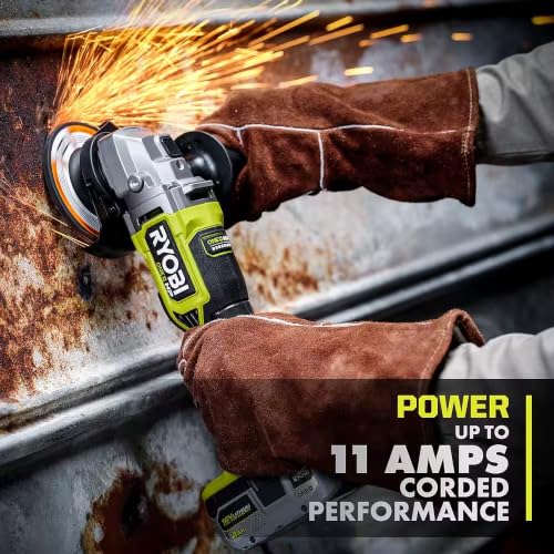 RYOBI 18V ONE+ HP Brushless 4-1/2 in. Angle Grinder, Corded Performance, 210 Cuts per Charge - image 3