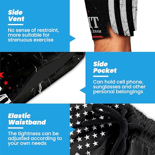 Mens Swim Trunks with Compression Liner 2-in-1 Swimming Shorts Stretch Dry Fit Board Shorts Bathing Suit for Men4