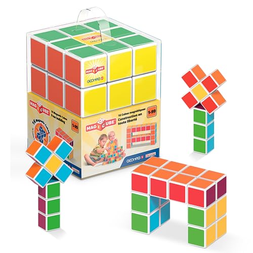 GEOMAG Magia - Lote de 16 Bloques de construcci&oacute;n magn&eacute;ticos para ensamblar,...
