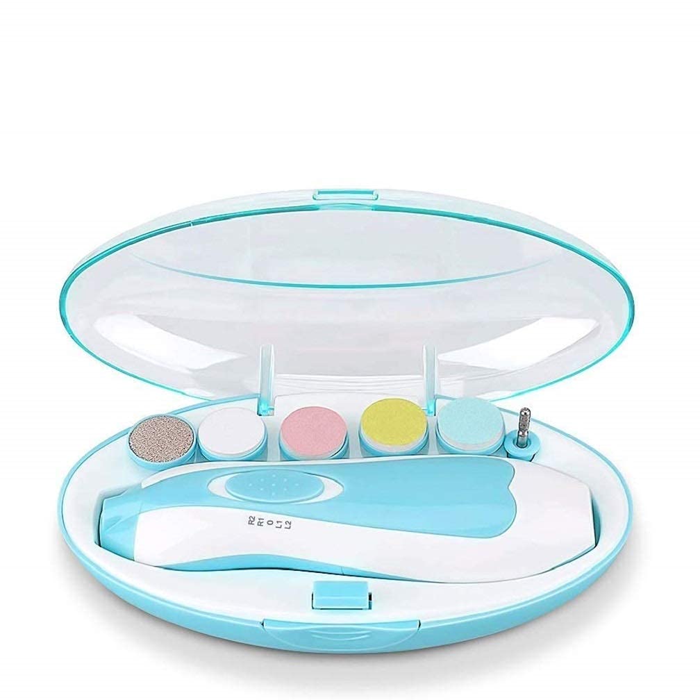 Baby Nail File Trimmer Safe Electric Nail Clippers Kit for Newborn Infant Toddler Kids Toes and Fingernails - Care Polish and Trim (Multicolor)-image-15